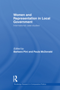 Imagen de portada: Women and Representation in Local Government 1st edition 9780415559348