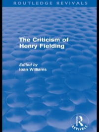 صورة الغلاف: The Criticism of Henry Fielding (Routledge Revivals) 1st edition 9780415616140