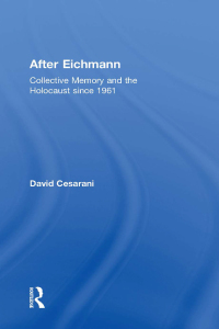 Cover image: After Eichmann 1st edition 9780415759090