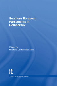 Imagen de portada: Southern European Parliaments in Democracy 1st edition 9780415358880