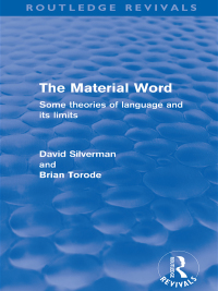 Cover image: The Material Word (Routledge Revivals) 1st edition 9780415610940