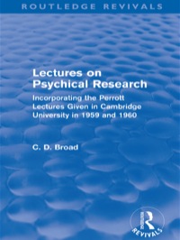 Omslagafbeelding: Lectures on Psychical Research (Routledge Revivals) 1st edition 9780415610865