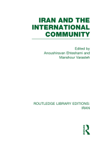 Cover image: Iran and the International Community (RLE Iran D) 1st edition 9780415610513