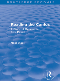 Imagen de portada: Reading the Cantos (Routledge Revivals) 1st edition 9780415609357