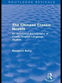 Cover image: The Chinese Classic Novels (Routledge Revivals) 1st edition 9780415595247