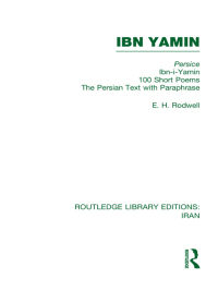 صورة الغلاف: Ibn Yamin (RLE Iran B) 1st edition 9780415609456