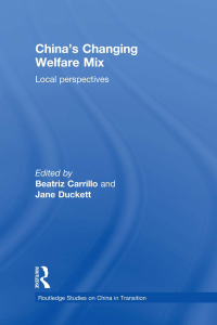 Imagen de portada: China's Changing Welfare Mix 1st edition 9780415597319