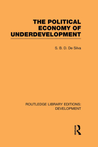 Imagen de portada: The Political Economy of Underdevelopment 1st edition 9780415851367