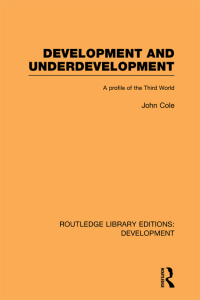 Cover image: Development and Underdevelopment 1st edition 9780415602044