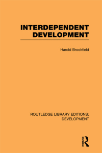Omslagafbeelding: Interdependent Development 1st edition 9780415602037