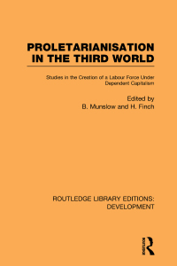 Imagen de portada: Proletarianisation in the Third World 1st edition 9780415850193