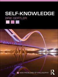 Imagen de portada: Self-Knowledge 1st edition 9780415405256