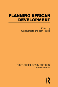 Cover image: Planning African Development 1st edition 9780415596336