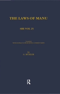表紙画像: The Laws of Manu 1st edition 9780700715398