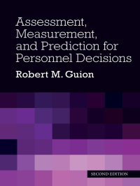 Cover image: Assessment, Measurement, and Prediction for Personnel Decisions 2nd edition 9780805860238
