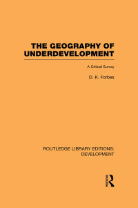 Cover image: The Geography of Underdevelopment 1st edition 9780415851169