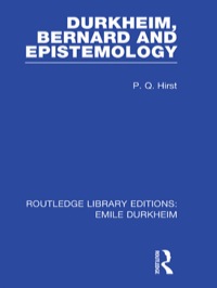 Cover image: Durkheim, Bernard and Epistemology 1st edition 9780415847148
