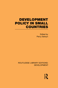 Imagen de portada: Development Policy in Small Countries 1st edition 9780415847025