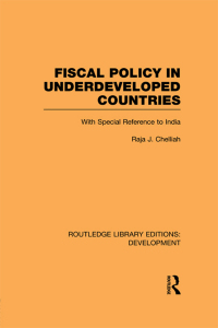 صورة الغلاف: Fiscal Policy in Underdeveloped Countries 1st edition 9780415593588
