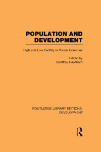 صورة الغلاف: Population and Development 1st edition 9780415592833