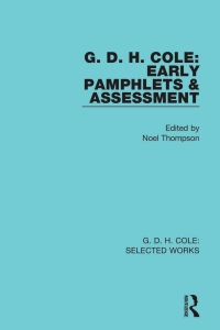 Imagen de portada: G. D. H. Cole: Selected Works 1st edition 9780415566513