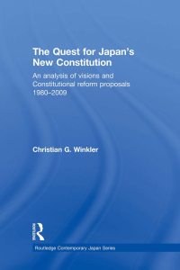 صورة الغلاف: The Quest for Japan's New Constitution 1st edition 9780415593960