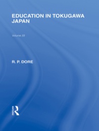 表紙画像: Education in Tokugawa Japan 1st edition 9780415587594