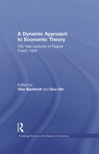 Imagen de portada: A Dynamic Approach to Economic Theory 1st edition 9780415746199