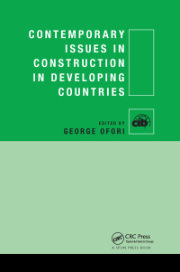 صورة الغلاف: Contemporary Issues in Construction in Developing Countries 1st edition 9781138381339
