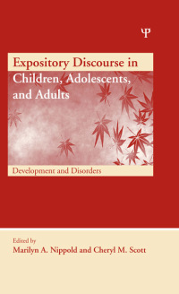 Omslagafbeelding: Expository Discourse in Children, Adolescents, and Adults 1st edition 9781138876835