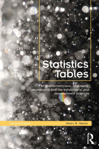 Cover image: Statistics Tables 2nd edition 9780415563451