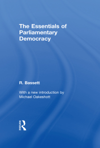 表紙画像: Essentials of Parliamentary Democracy 1st edition 9780714615479
