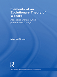 Imagen de portada: Elements of an Evolutionary Theory of Welfare 1st edition 9780415562980