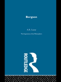 Imagen de portada: Bergson-Arg Philosophers 1st edition 9780415203869