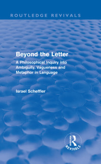 Imagen de portada: Beyond the Letter (Routledge Revivals) 1st edition 9780415581110