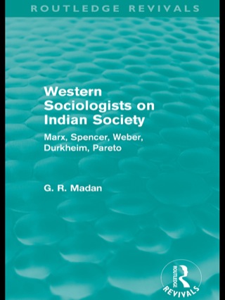 Cover image: Western Sociologists on Indian Society (Routledge Revivals) 1st edition 9780415578776