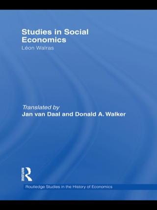 Imagen de portada: Studies in Social Economics 1st edition 9781138013209