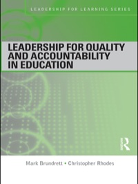 Cover image: Leadership for Quality and Accountability in Education 1st edition 9780415378734