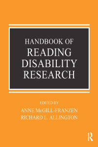 Cover image: Handbook of Reading Disability Research 1st edition 9780805853339
