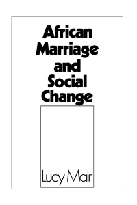 Imagen de portada: African Marriage and Social Change 1st edition 9780714619088
