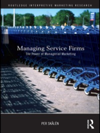 Imagen de portada: Managing Service Firms 1st edition 9781138864122