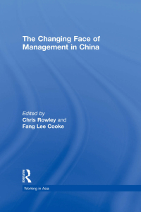 Immagine di copertina: The Changing Face of Management in China 1st edition 9780415463331