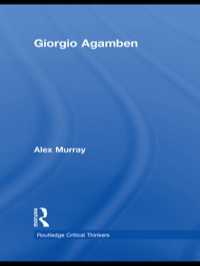 صورة الغلاف: Giorgio Agamben 1st edition 9780415451680