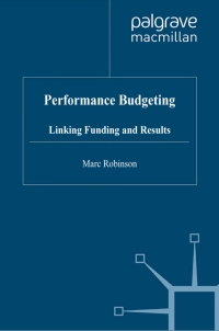 صورة الغلاف: Performance Budgeting 9780230553569