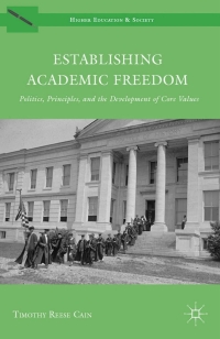 Imagen de portada: Establishing Academic Freedom 9781137009531