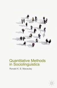 Imagen de portada: Quantitative Methods in Sociolinguistics 1st edition 9780230579187
