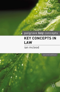 Imagen de portada: Key Concepts in Law 2nd edition 9780230232945