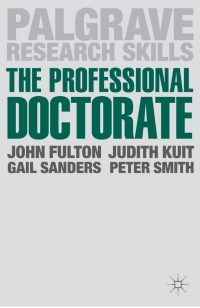 Imagen de portada: The Professional Doctorate 1st edition 9781137024190