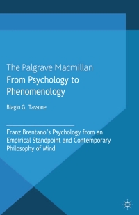 Titelbild: From Psychology to Phenomenology 9781137029218