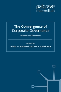 Imagen de portada: The Convergence of Corporate Governance 9780230297463